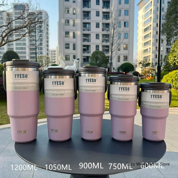 Tyeso Coffee Cup Thermos Bottle Stainless Steel Double-layer Insulation Cold And Hot Travel Mug Vacuum Flask Car Water Bottle